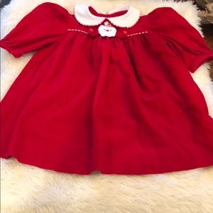 Red corduroy dress